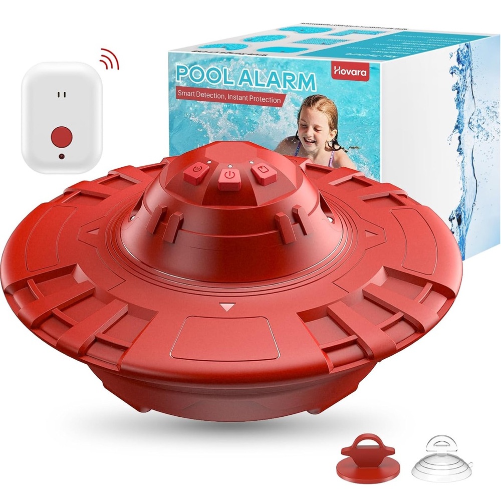 Red Pool Alarm - Floating Water Safety Detector